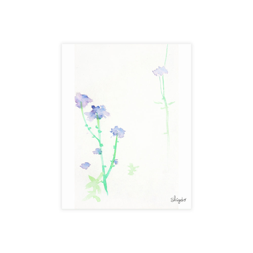 Tiny Purple Flower Dance: Postcard