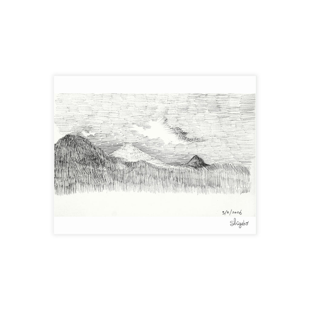 Fuji-san (Monochromatic): Postcard