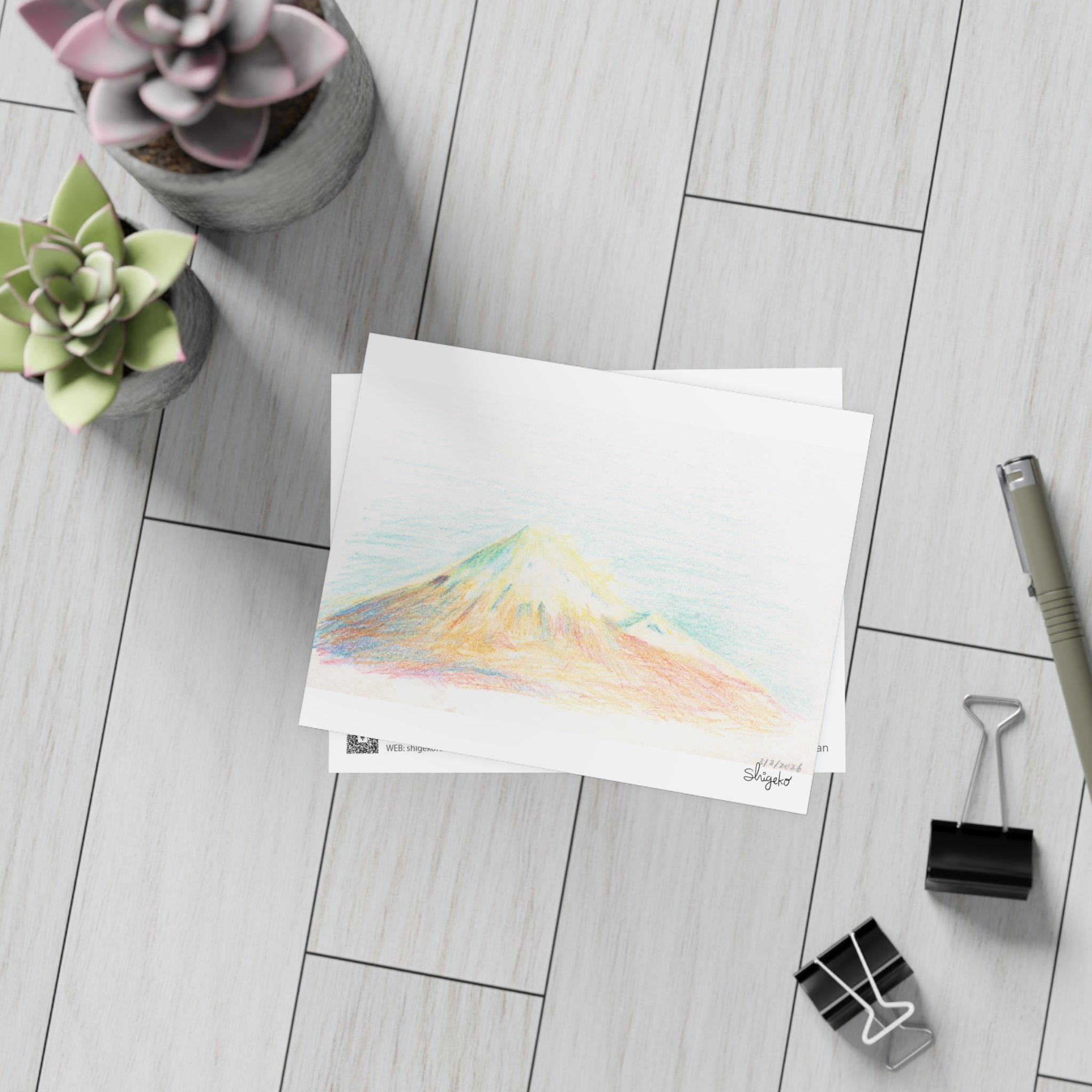 Fuji-san (color): Postcard
